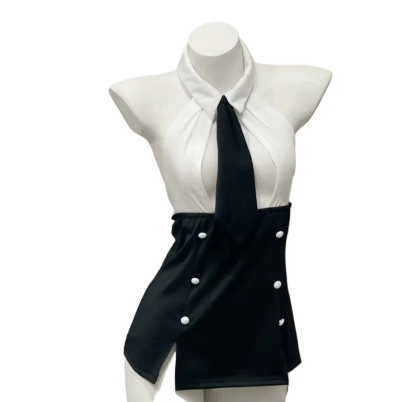 Uniforme Sexy de secretaria para profesora de mujer, trajes de señorita secretaria, Tops, Mini vestido Kawaii, disfraces de oficina para mujer, lencería erótica