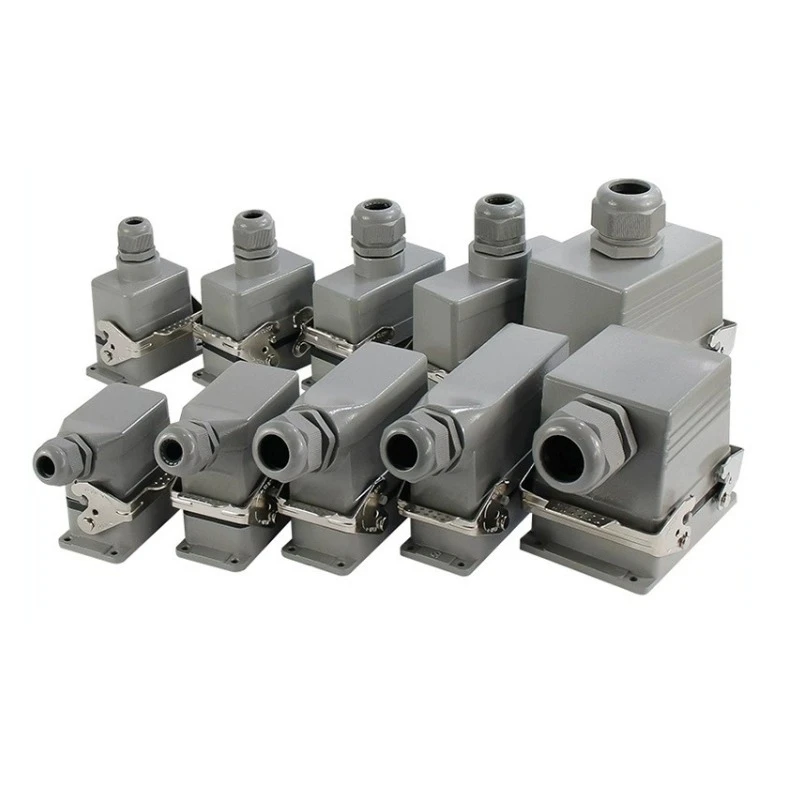 

Heavy Duty Connectors HDC-HE-006 010 016 024 032 048 16A Screw connection 500V Industrial rectangular connector plug