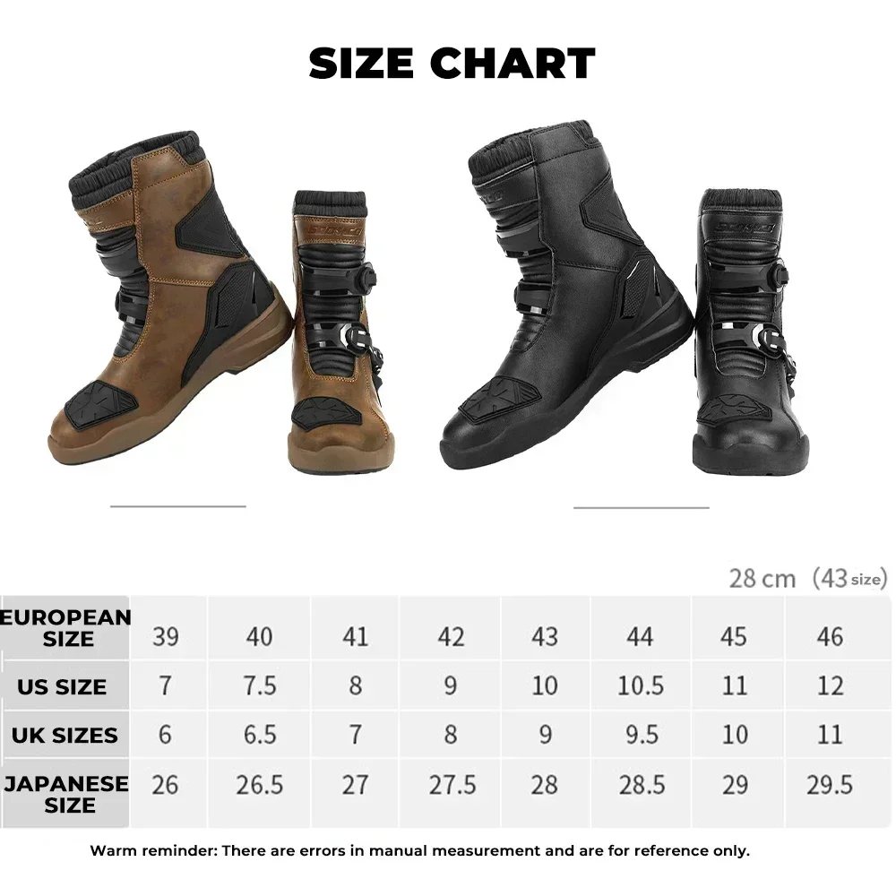 Motorcycle Riding Men Boots Waterproof Motocross Cycling Shoes Off-Road Motorbike Racing Anti-drop Breathable Equipment Soft