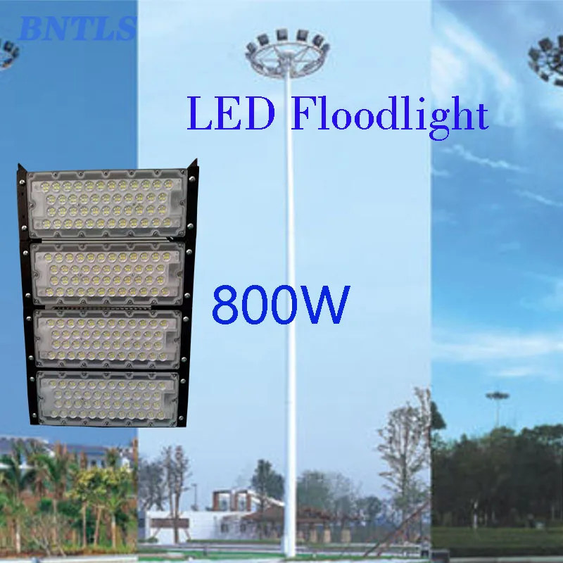 ไฟ LED น้ําท่วม 800W อุโมงค์แสงกลางแจ้งโคมไฟกันน้ํา IP65 สนามกีฬาแสงโปรเจคเตอร์