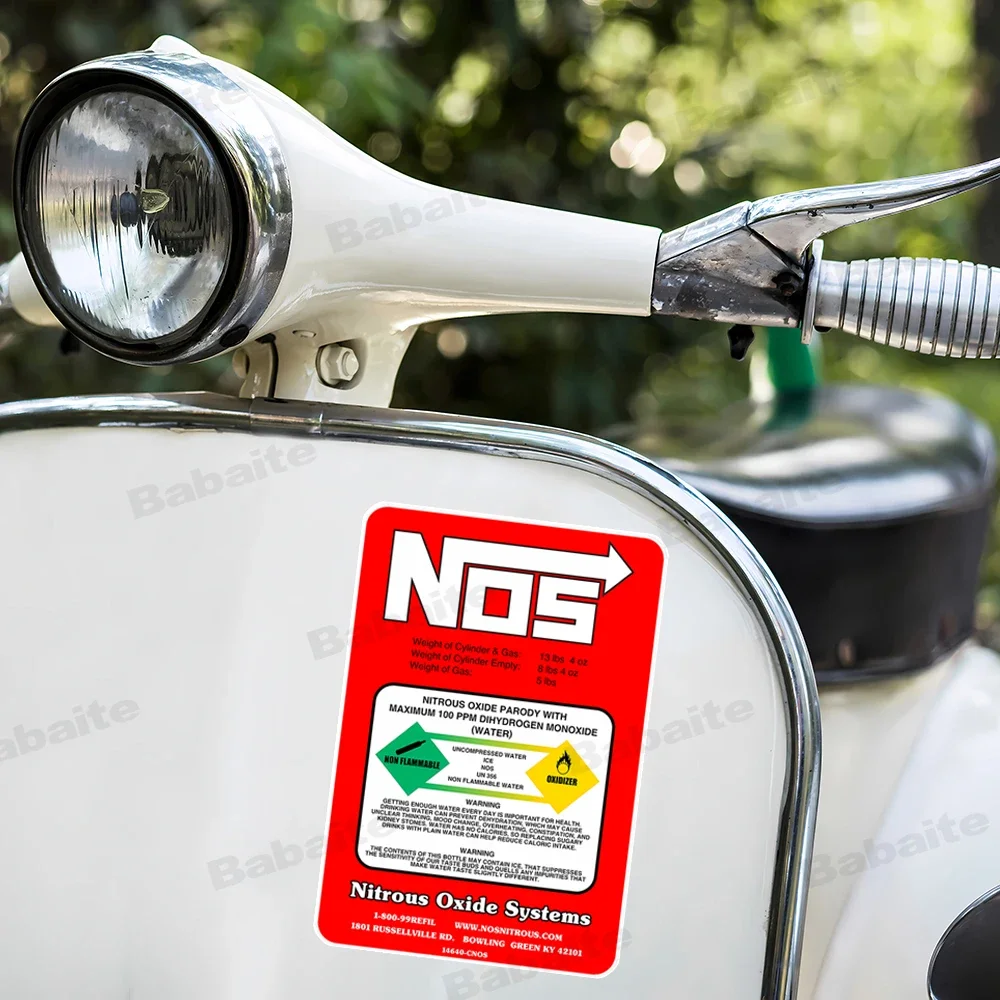 Cool NOS Nitrous Oxide Sticker Set, Vibrant Auto - Themed Decals for Cars, Laptops, Great for Personalizing with Racing Style