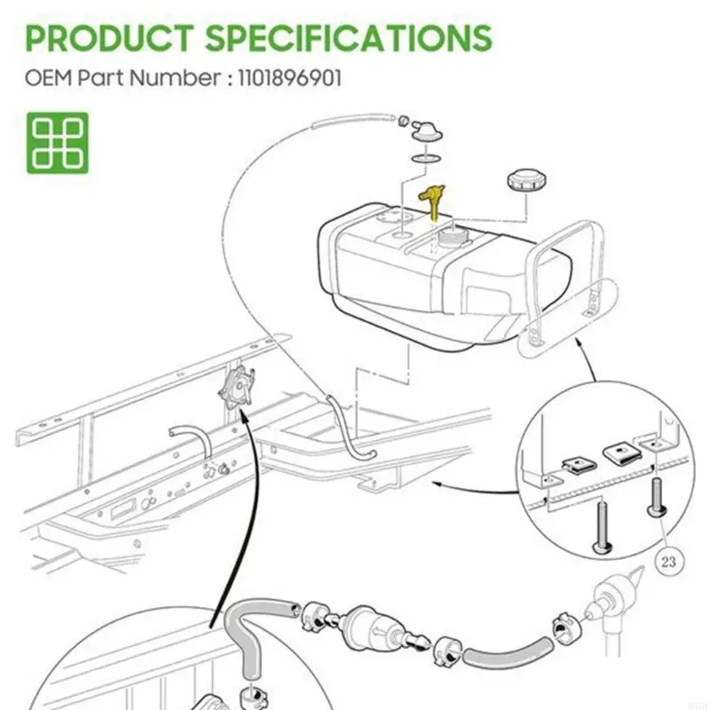 M76E Premium ABS Extended Oil Tube 101896901 for Golf Vehicles Enhances Efficiency Pickup Tube