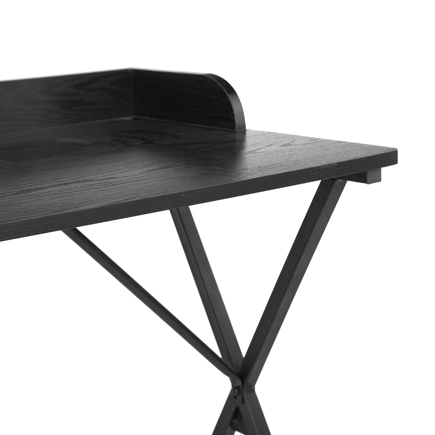 47.2" L Rectangular Computer Desk, Writing Desk - full black desk