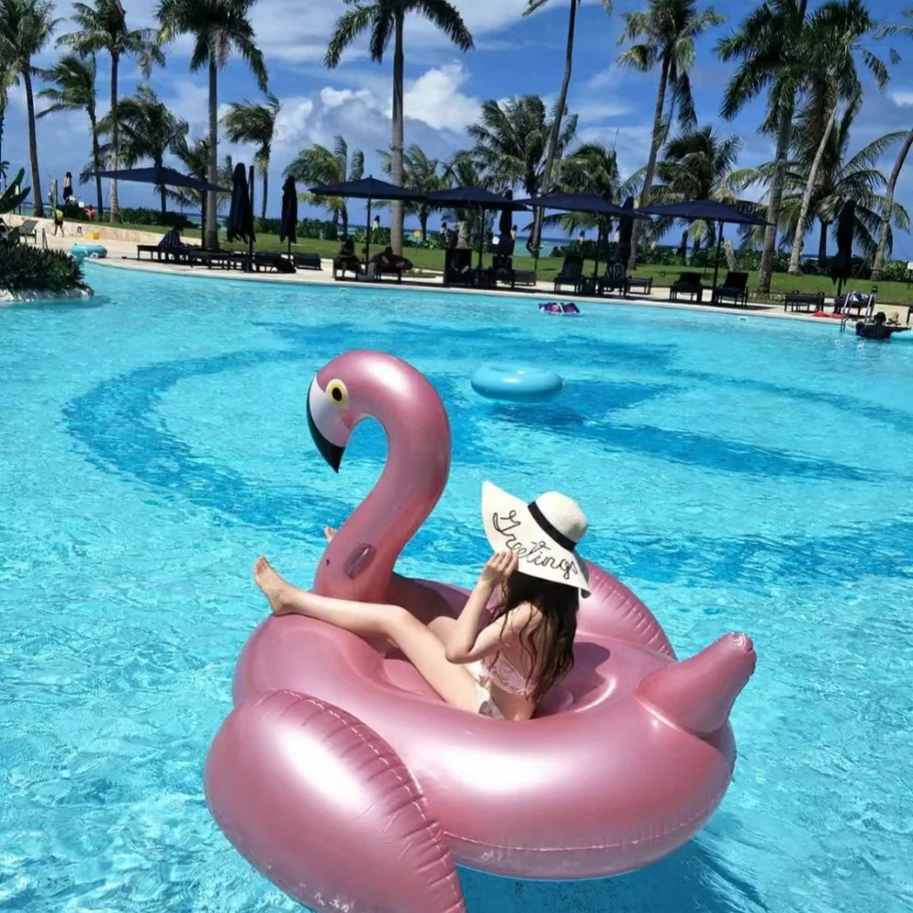 1-2 personas lago fiesta balsa unicornio inflable agua flamenco piscina flotador isla inflable Animal barco flotador