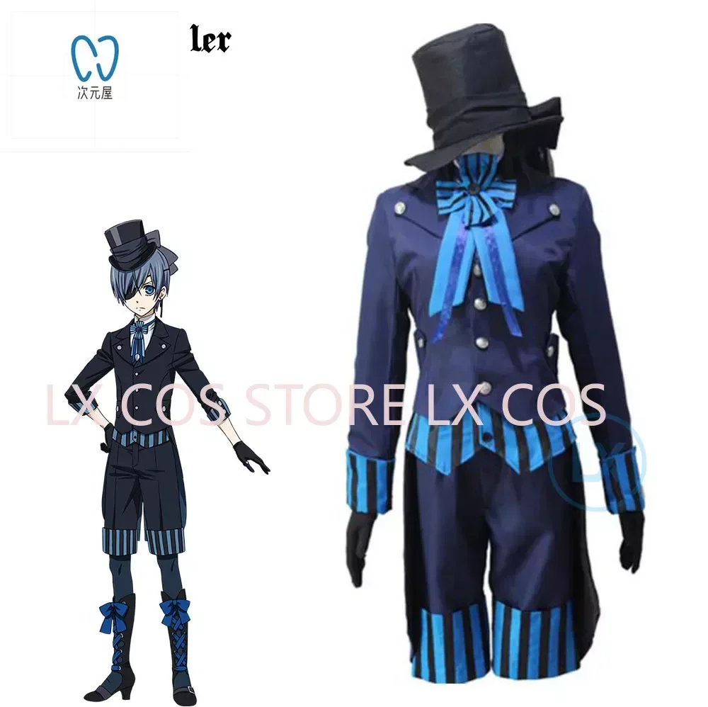 

Anime Black Butler Kuroshitsuji Cosplay Costume Ciel Phantomhive Cos Clothes Halloween Carnaval Costume Suits Uniform Full Set