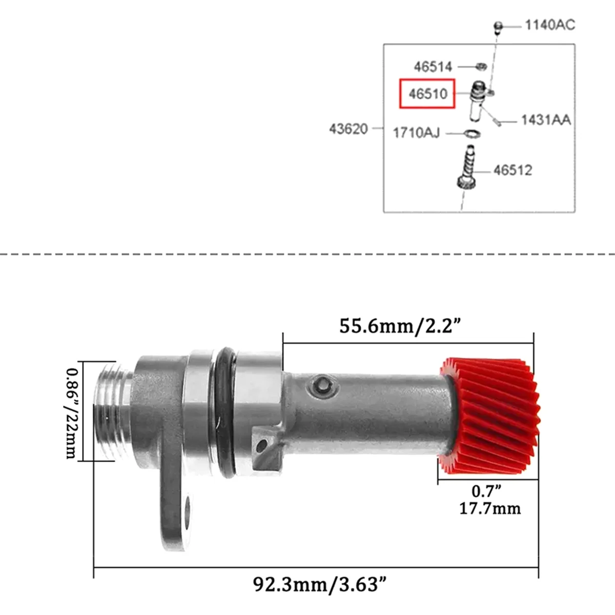 New Speedometer Sleeve Assembly Odometer Speed Sensor 43621-28050 4362128050 for I30 / GT 2012 2013 2014