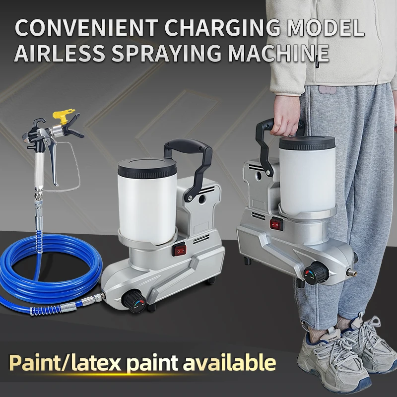 Portable Cordless Airless Paint Sprayer - 2.0L Large Hopper High Pressure Fine Spray for Paint/Latex, Compact & Powerful Home