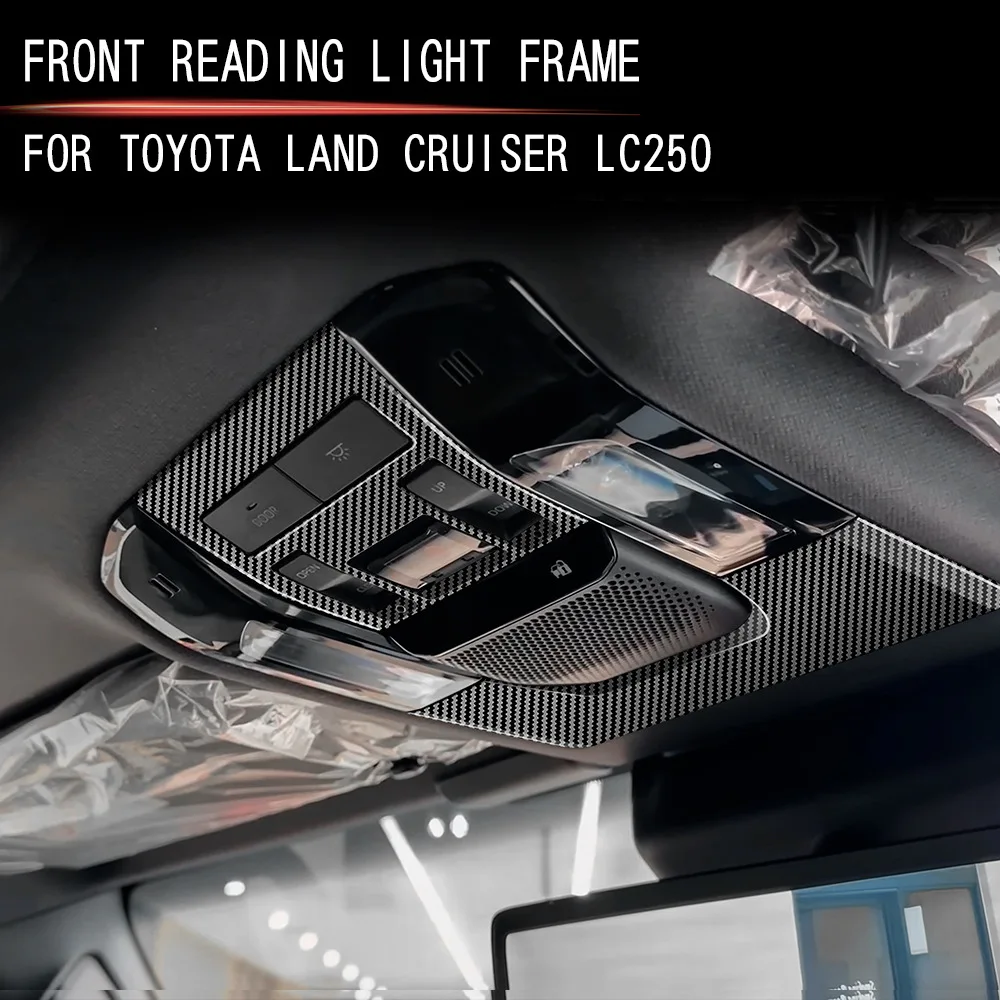 

Ceiling Reading Lamp Frame Cover ABS Roof Reading Light Trim StickerFor Toyota Prado 2024 2025 LC250 Interior Accessories RHD