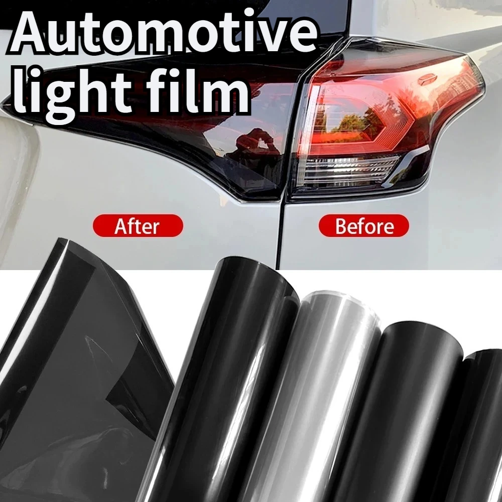 

1 Pc Car Headlight Taillight Fog Light Tint Sticker Black Waterproof Self Adhesive For Car Truck Auto Styling