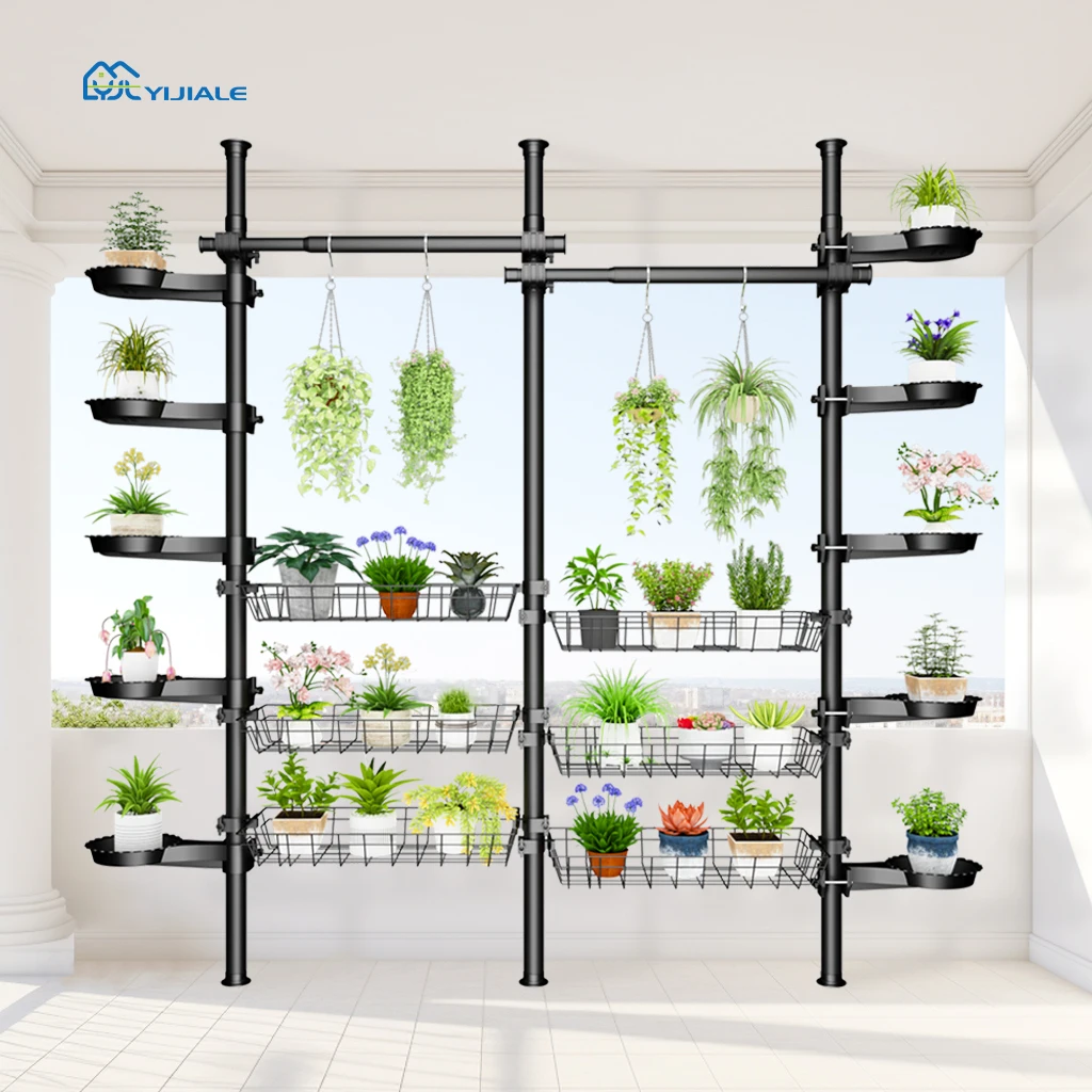 E-commerce Hot Sale Carbon Steel Material Plant Stands for Indoor Plants Flower Display Rack