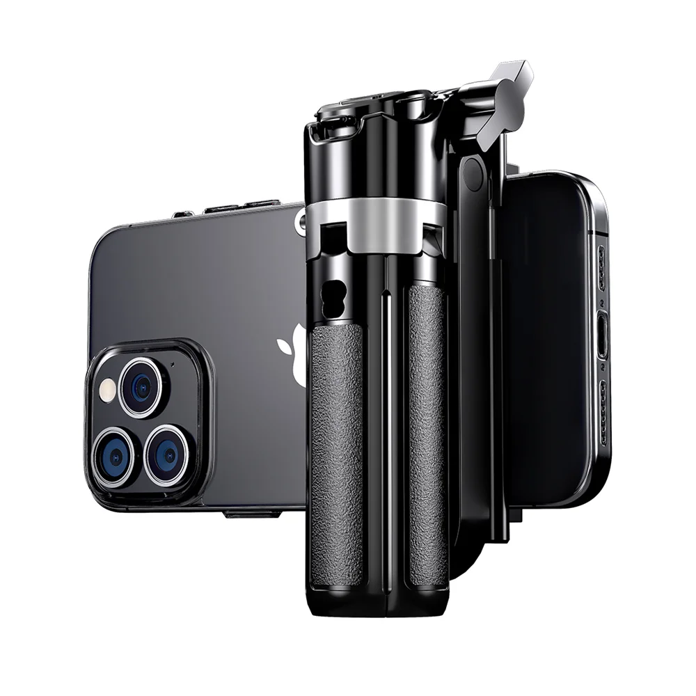 COOL DIER 2025 تصميم مطور بلوتوث صغير محمول تلسكوبي متعدد الوظائف حامل ثلاثي معدني للهاتف عصا سيلفي مع سلسلة مفاتيح