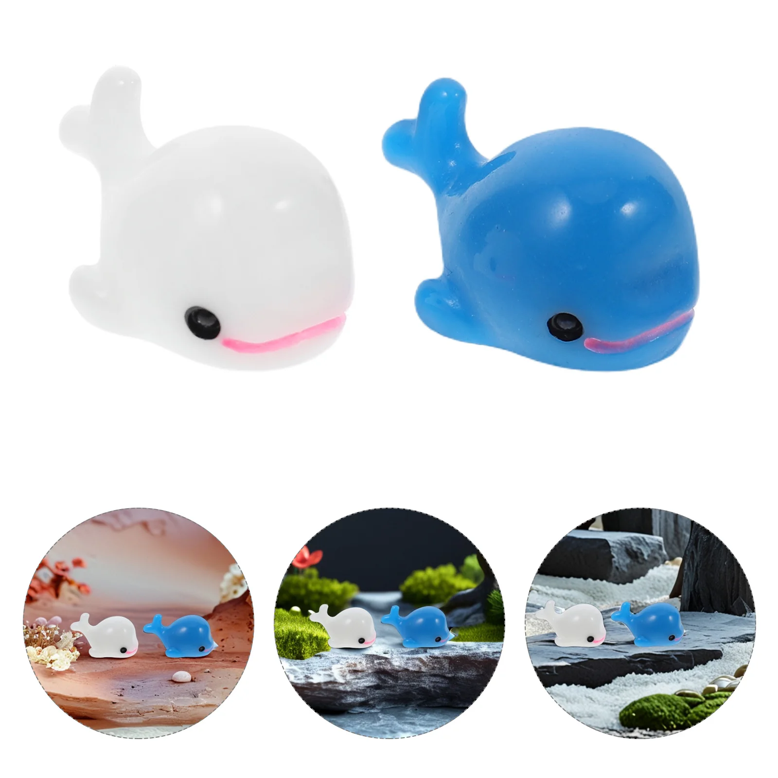

65 Pcs Dolphin Resin Decoration Figures Realistic Shape DIY Terrarium Fairy Garden Home Ornaments Mini Statue Handicraft