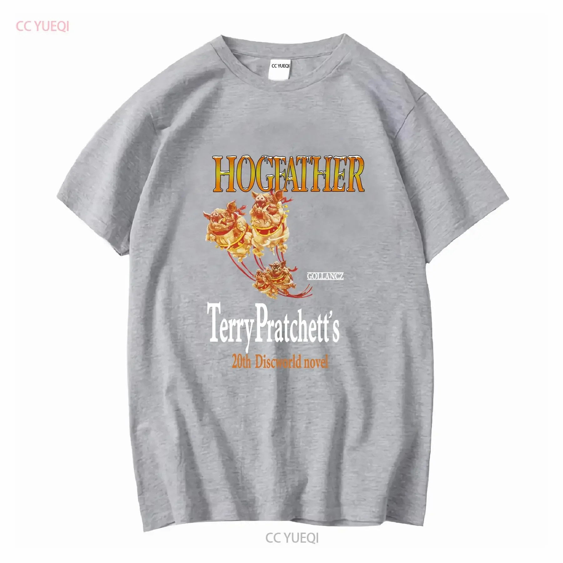 Vintage 1996 Hogfather T shirt Terry Pratchett 20th Discworld Novel Gollancz Book Promo Merchandise Black vintage Washed - view 4