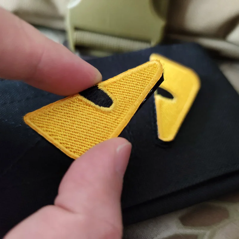 Popular Little Monster Devil\'s Eye Patch Embroidered Hook Loop Patches Armband Patch Personalized Cloth Patch One Pair