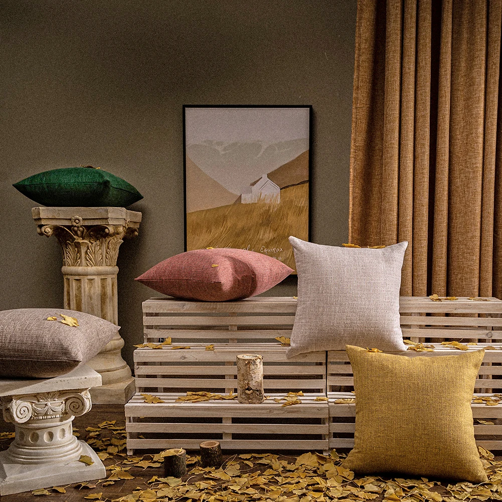 NAPEARL Warm Autumn Winter Style Solid Pillow Cases Sofa Cushion Covers Throw Pillow Covers for Home Decor 45x45cm 1PC