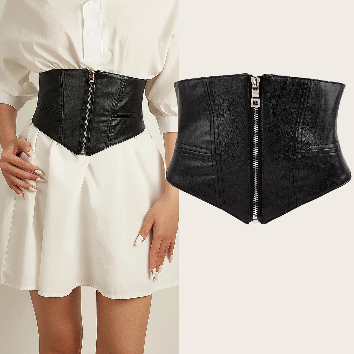 corset-casual-retro-preto-para-mulheres-com-ziper-e-cintura-elastica