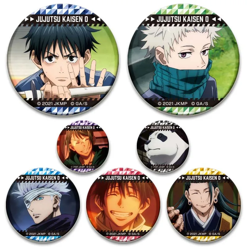 HD Print Round Handmade Anime Pins Ryomen Sukuna/Satoru Gojo Round Brooches Fushiguro Megumi/Itadori Yuji/Choso Cartoon Badge