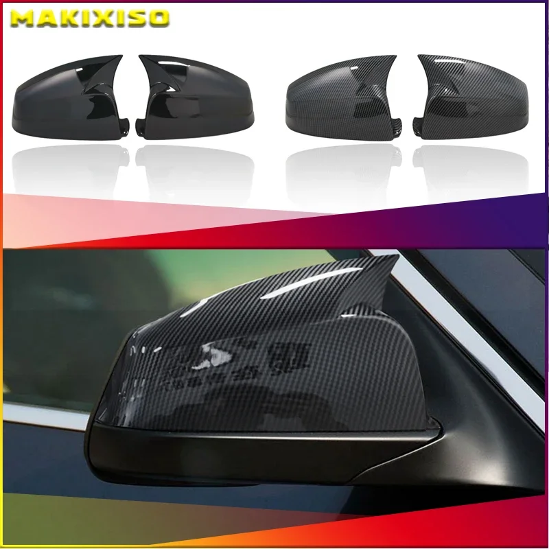 

Carbon Fiber Pattern Replacement Horn caps for BMW 5 6 7 serie F01 F02 F03 F04 F06 F07 F10 F11 F12 F13 Mirror Cover Car styling