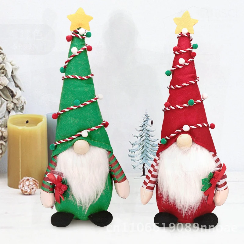 

2023, креативная безликая кукла, рождественские украшения, трансграничное новое украшение для окна торгового центра, корейский европейский стиль, зеленый, красный