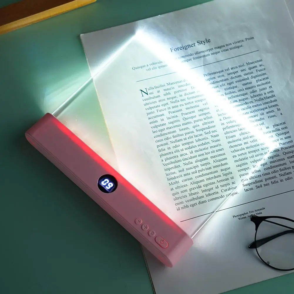 

Светодиодная плоская лампа для чтения, перезаряжаемая через USB, портативная, для ночного чтения, с защитой глаз, для планшетов, для студентов, для общежития, спальни, в подарок
