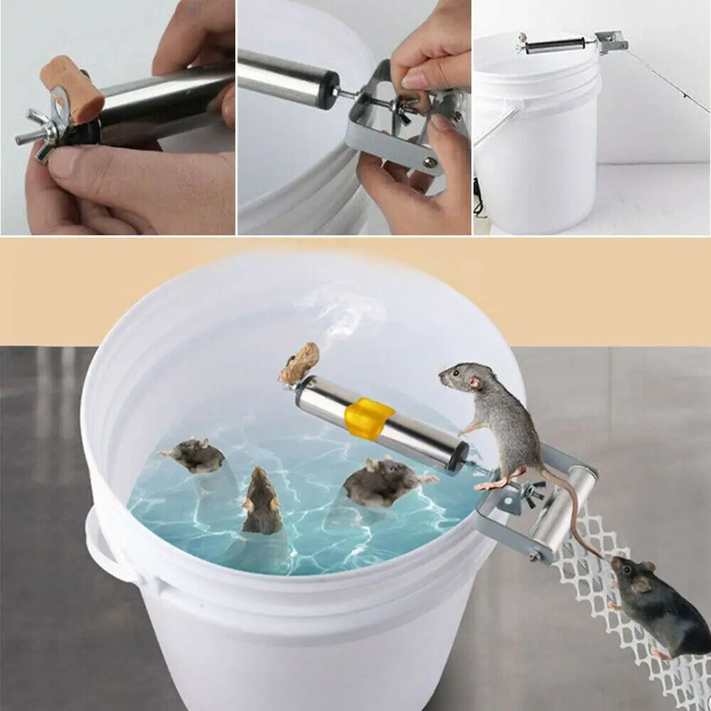 Household Roller Slide Lid Multi-purpose Rat Catching Mouse Trap Rat Trap Mouse Bucket Traps Mousetrap