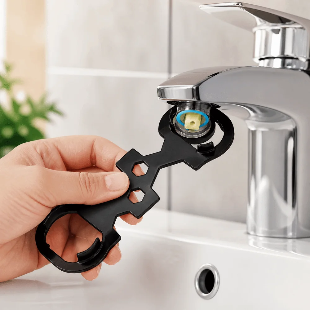 Metal Faucet Aerator Wrench Thickened Wear Resistant Faucet Repair Wrench Irregular Shape Scratch Resistant