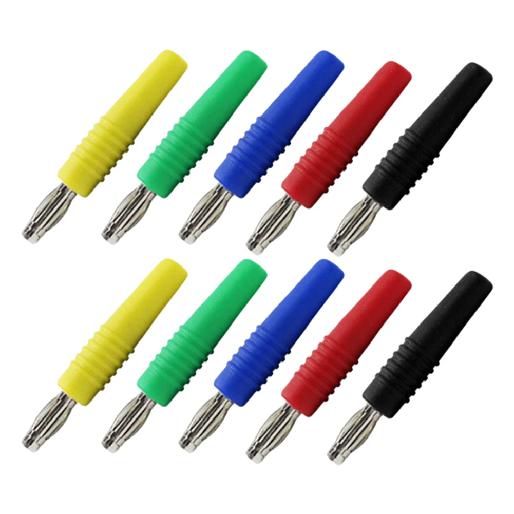 Essential Tool for DIY Enthusiasts 10PCS 3MM Banana Plug Nickel Plated Wire Solder Type for Convenient Connections