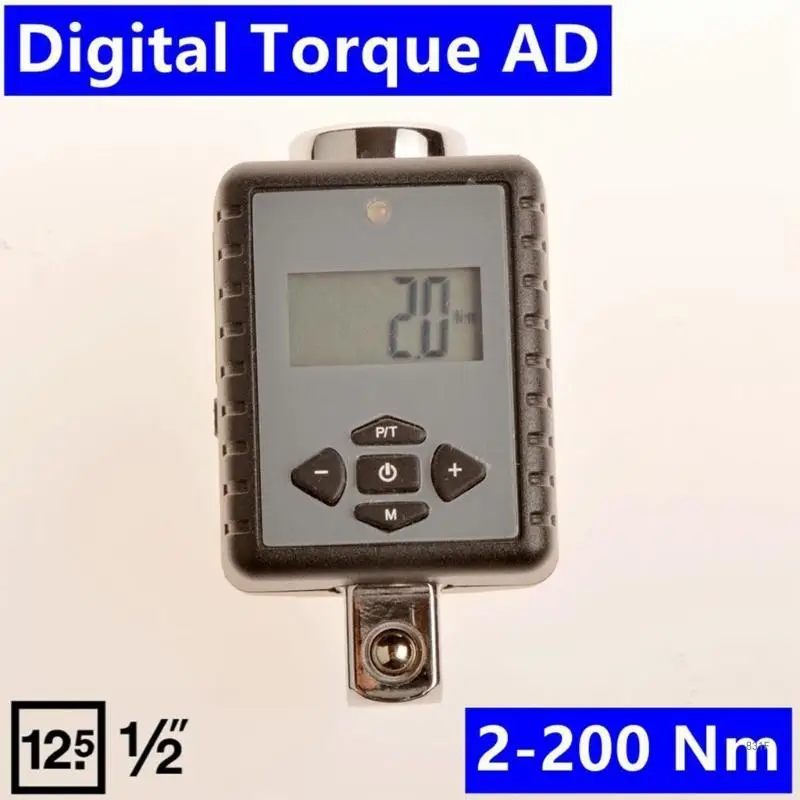 Digital Torque Wrench for Accurate Tightening, 2-200Nm Adjustable Ranges Automotive Repairs Ensuring Standard Tightness