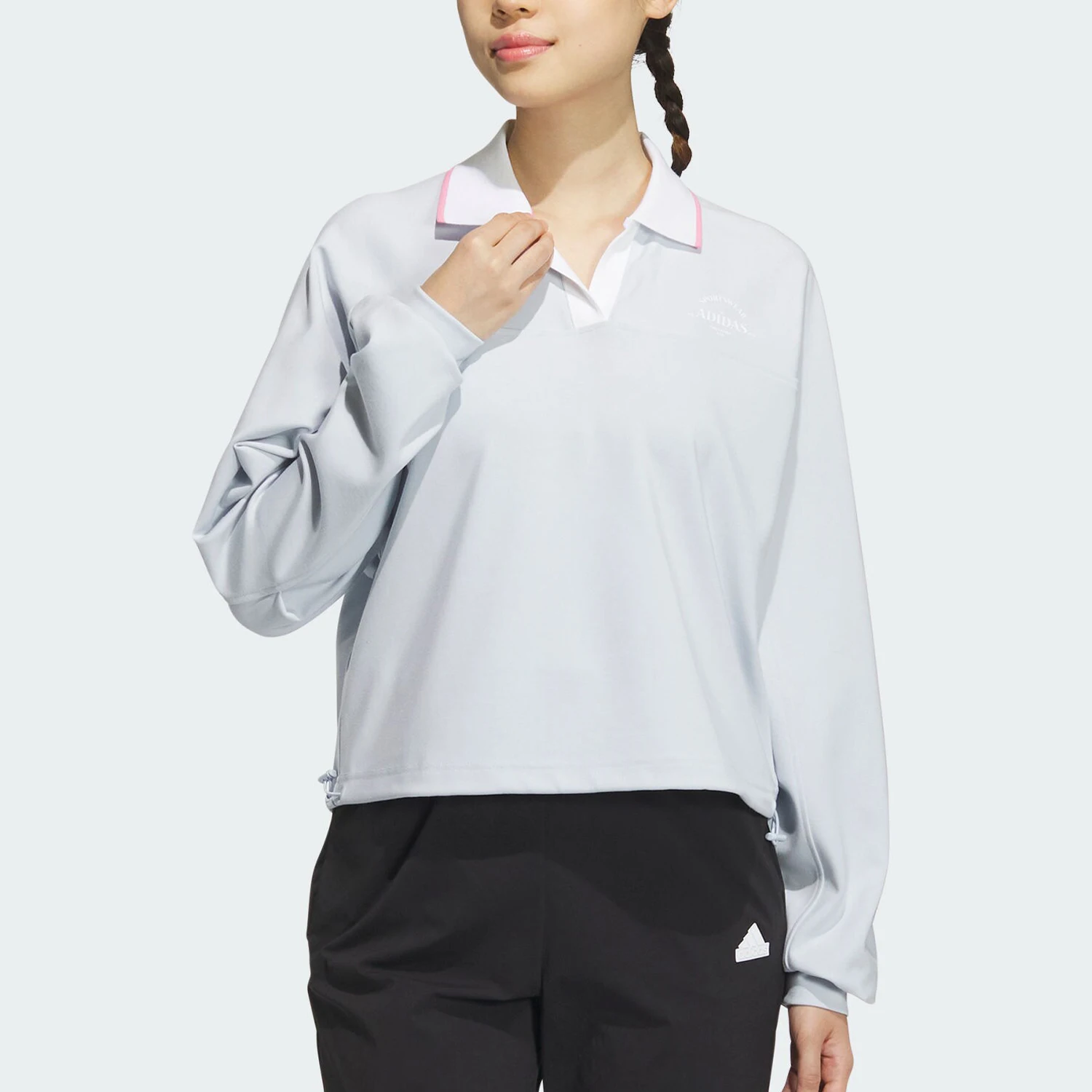 

Adidas подлинный весенний новый женский пуловер с воротником для спорта и отдыха JE3616