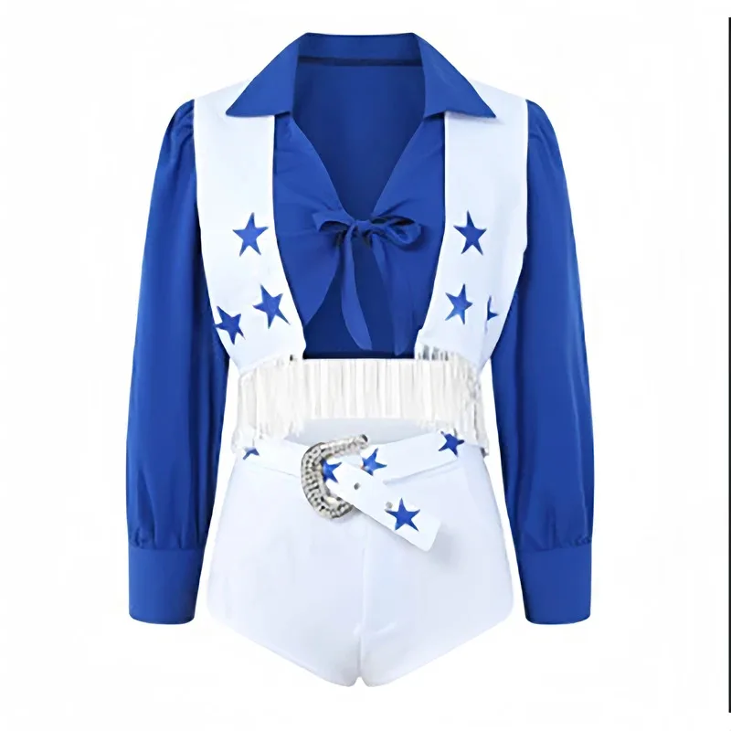 

CySexy Dallas Cowboys Костюм болельщика для взрослых и детей Черлидинг Спортивная форма для встреч Футбольные болельщики Девушка Косплей Costu