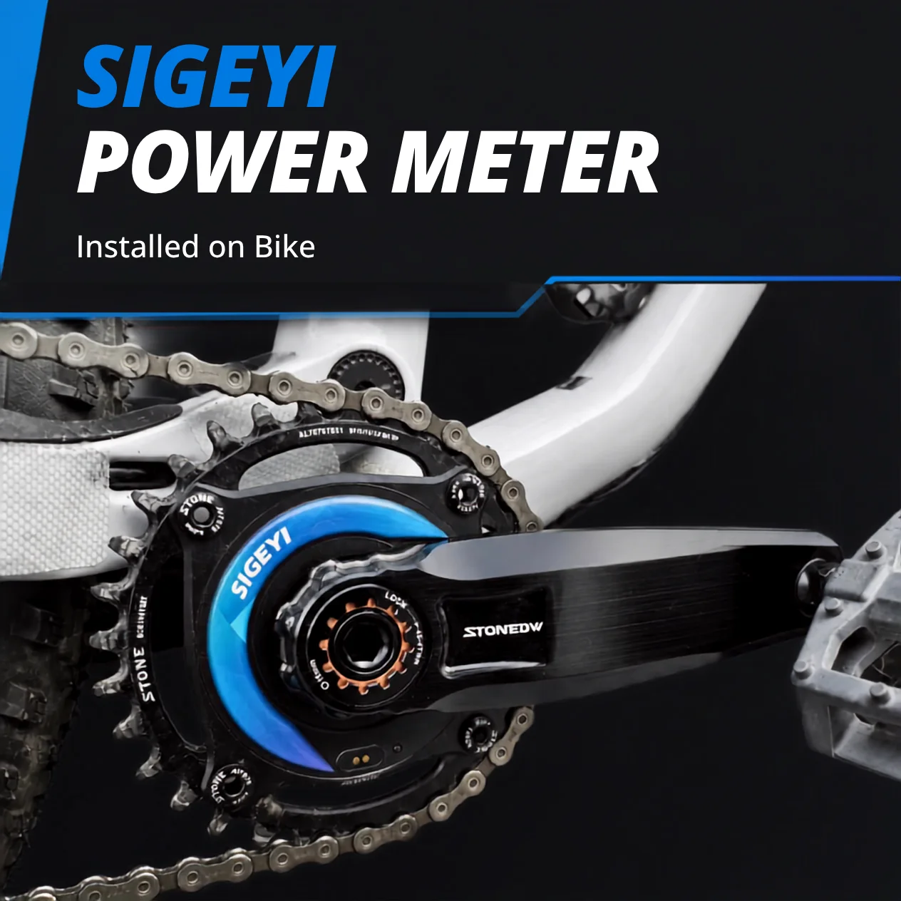 SIGEYI Potenciómetro Araña AXO SL para Bicicleta Medidor de potencia para bici SRAM SHIMANO Spider IP67 con batería de duración ultralarga