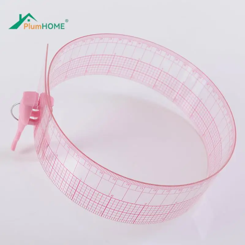 1pcs Sewing Tailor Accessories 60cm Shared Double Side Metric Straight Ruler Transparent