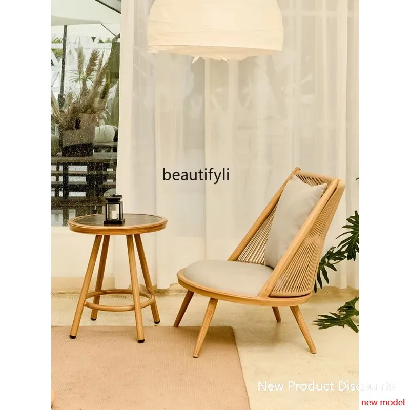 new zq Three-Piece Set Home Table-Chair Set Modern Minimalist a Table and Two Chairs Rattan Chair Small Table and Chairss 26