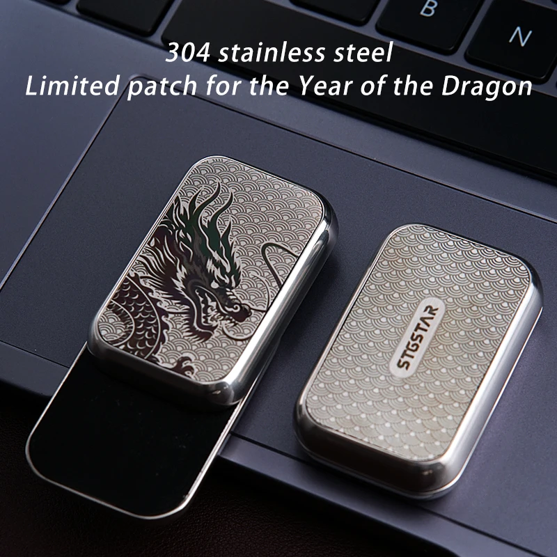 Dragon Fidget Slider 304 Stainless Steel Magnetic Push Pull Stress Relief Toy for Adults Kids Smooth EDC Desk Toy  Anti-Anxiety