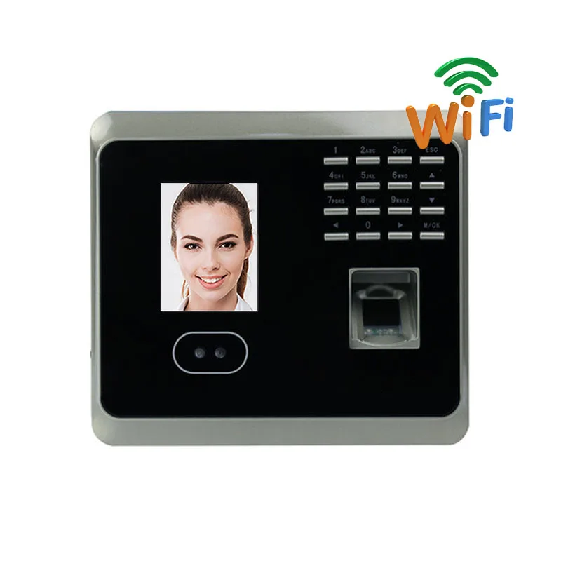 Máquina de asistencia de tiempo de reconocimiento Facial UF100 original, lector de huellas dactilares WIFI, reloj Facial TCP/IP