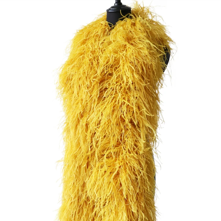 Boa en plumes d'autruche rose de 2M, haute qualité, 4 6 8 10 20 plis, châle entièrement plumes pour robe de soirée de mariage, écharpe, plumes de