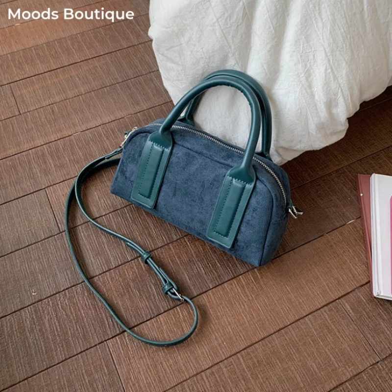 

MOODS Mini Boston Top-handle Bags For Women 2025 Autumn Luxury Designer Purses And Handbags Multi Colors Shoulder Crossbody Bags