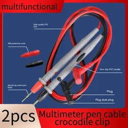 2pcs Pack Multifunction Multimeter Pen Cable Alligator Clip Test Clip Capacitor Clip Accessories Set Multimeter Multimeter Pen