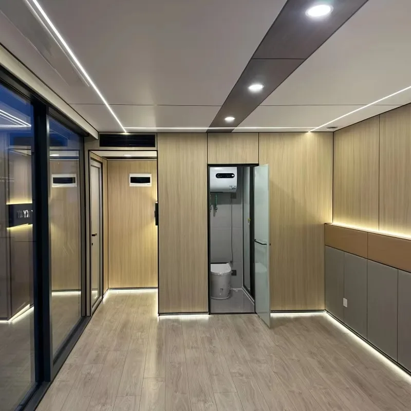 Construcción de villa móvil modular en miniatura portátil de 20 o 40 pies para cabina de camping de resort