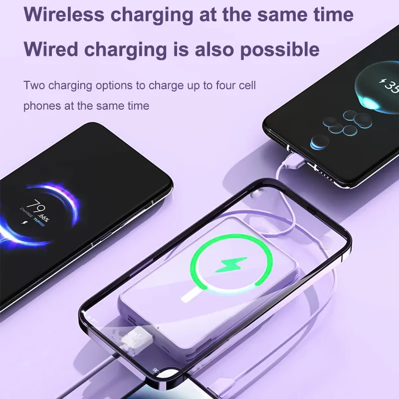 

Magnetic Wireless Charger PD22.5W Power Bank 20000Mah Large Capacity PowerBank Portable Mobile Battery For iPhone Samsung