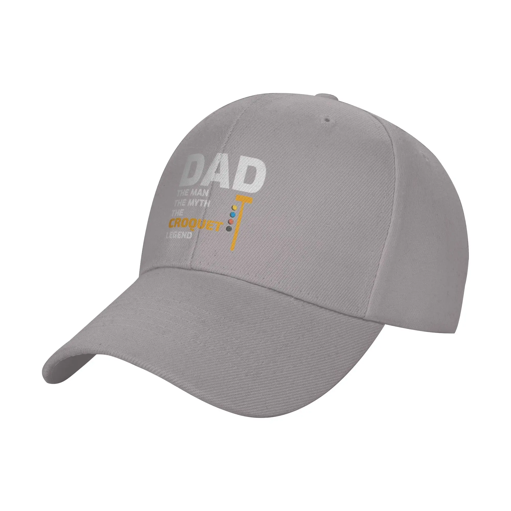 Croquet Dad Papa Fathers day Funny Trendy Baseball Cap Landscape Work Curved Brim Baseball Cap