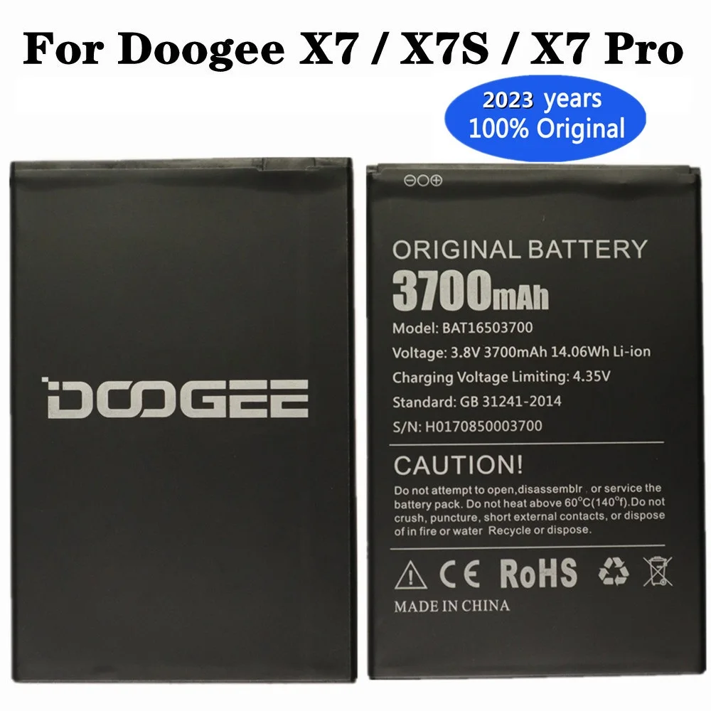 

2023 years 100% Original Doogee X7 Pro Battery For Doogee X7 /X7 Pro BAT16503700 3700mAh Phone Bateria Batteries In Stock