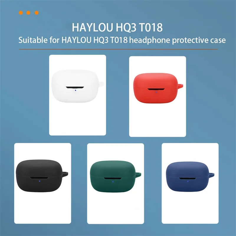 

Auroras For HAYLOU HQ3 T018 Case Silicone Solid Color Shockproof Earphone Accessories Protector For HAYLOU HQ3 T018 Cover