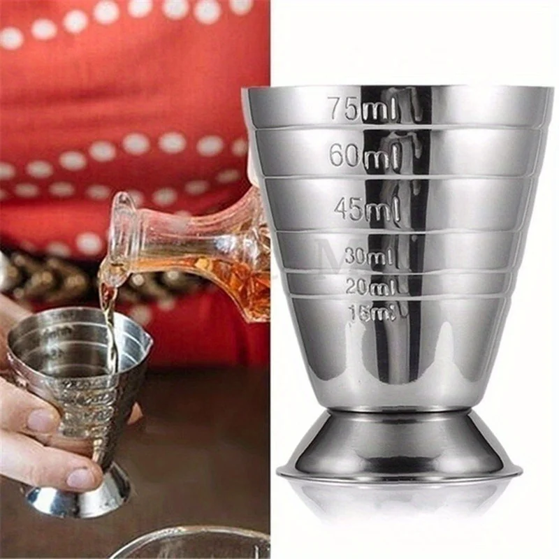 1pc Stainless Steel Wine Measuring Utensils, Measuring Glasses,Measuring Glasses with Graduations-Perfect for Cocktails