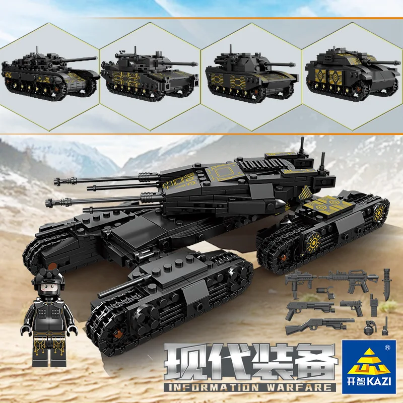 Hot Technick Ww2 Military Mammoth Tank Building Blocks Assembly Model City Armor Vehicle Bricks Toy Children Boys Gifts