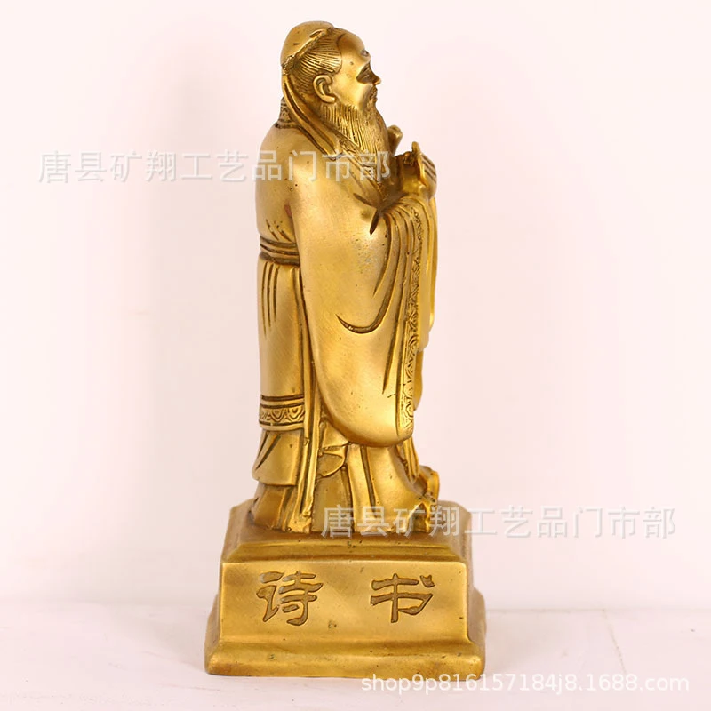 Brass , Bronze Statue of Confucius, Teacher's Study Room Decoration, Gift Craft
