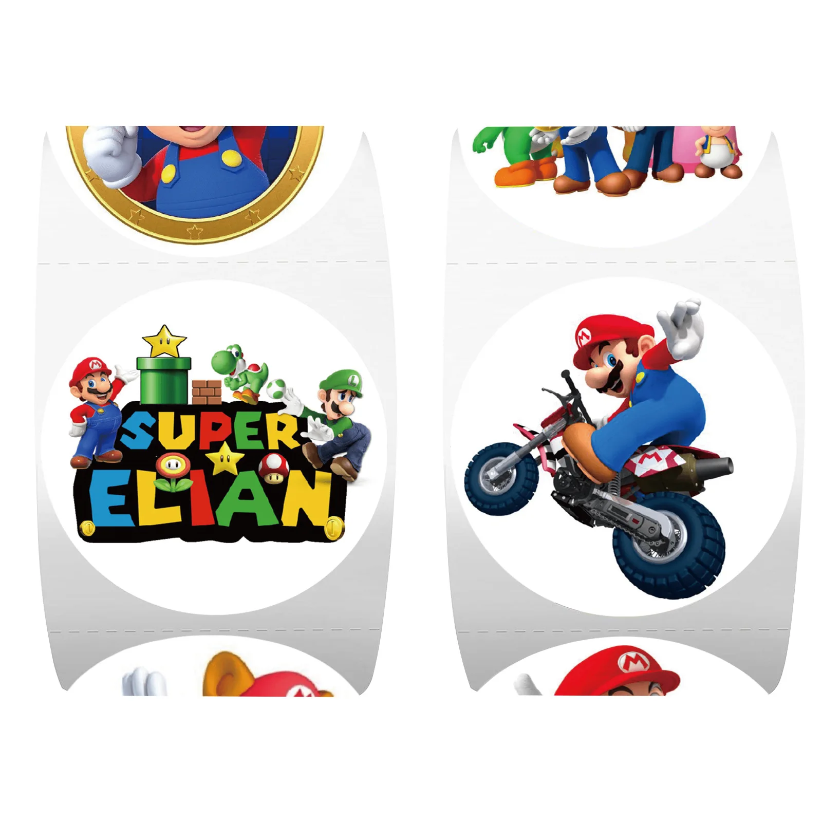 

500/2000pcs Cute Mario Sticker Cartoon Anime Toy Stickersfor Toys Teacher Reward Encourage Sealing Label Stationery Sticker Gift