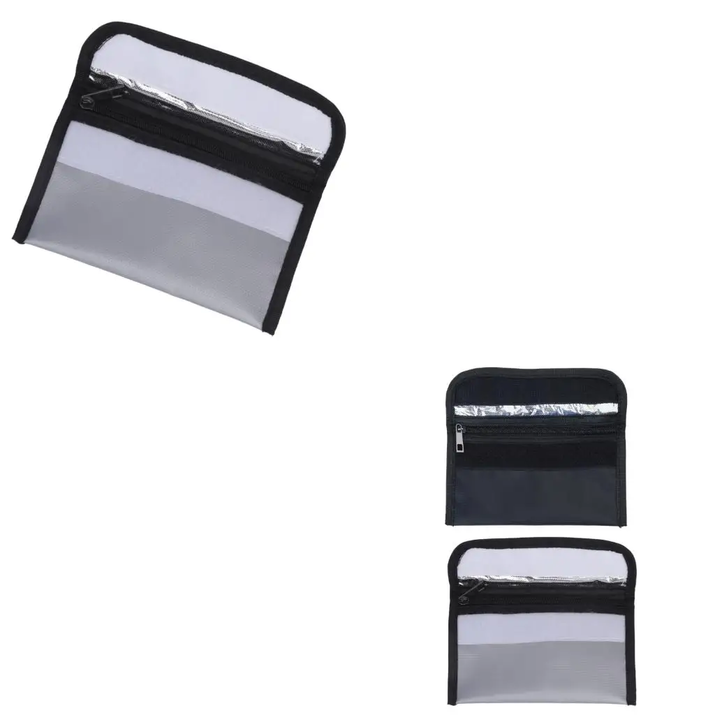  5x8inch Fireproof Bag 2000°F Heat Insulated Storage Organizers with Zippers