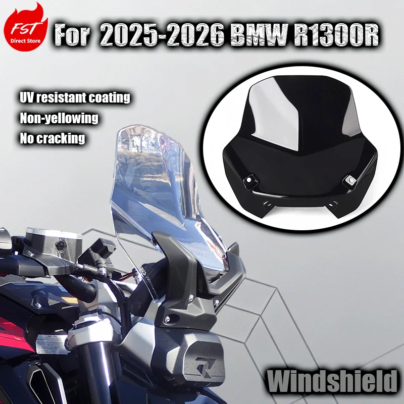 

Для BMW R1300R 25-26 годов выпуска: модифицированное ветровое стекло с защитой груди, ветроотражателем и дефлектором воздуха.