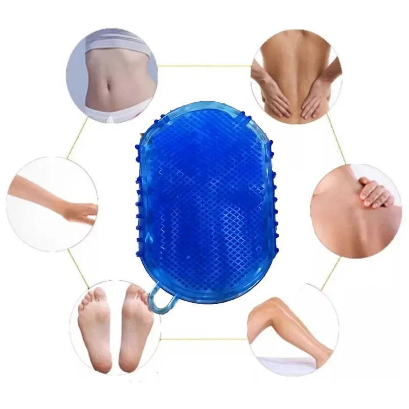 2023 Newest Soft Silicone Massage Scrub Gloves For Peeling Body Bath Brush Exfoliating Gloves Footbrush for the Bath Body Brush